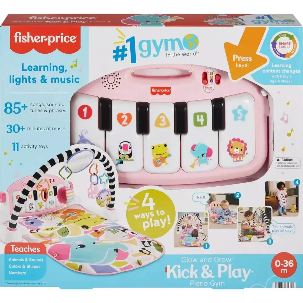 Fisher-Price Toys Fisher-Price Glow and Grow Kick & Play Piano Gym (Pink)