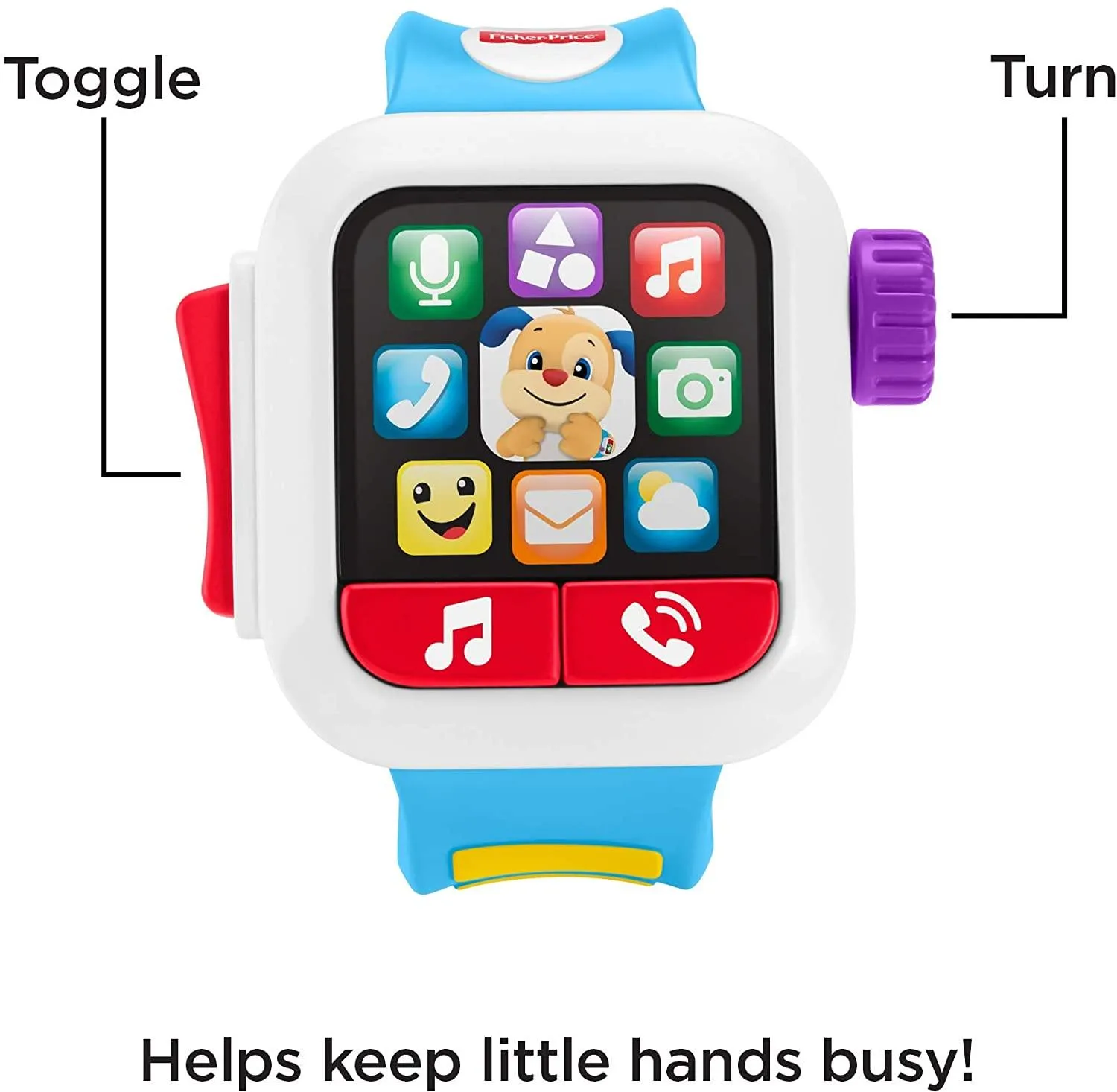 Fisher-Price Toys Fisher Price GMM44 Laugh & Learn Time to Learn Smartwatch Musical Baby Toy