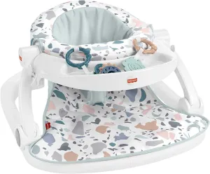 Fisher-Price Toys Fisher-Price HBD68 DLX Sit Me Up Floor Seat w/Tray and 2 Baby Toys