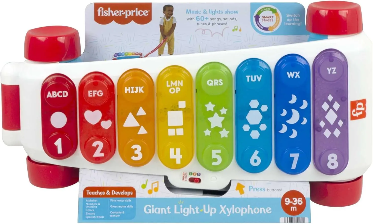 Fisher-Price Toys Fisher-Price HJK38 Luminous Xylophone - Musical Learning Toy for Babies 9  Months