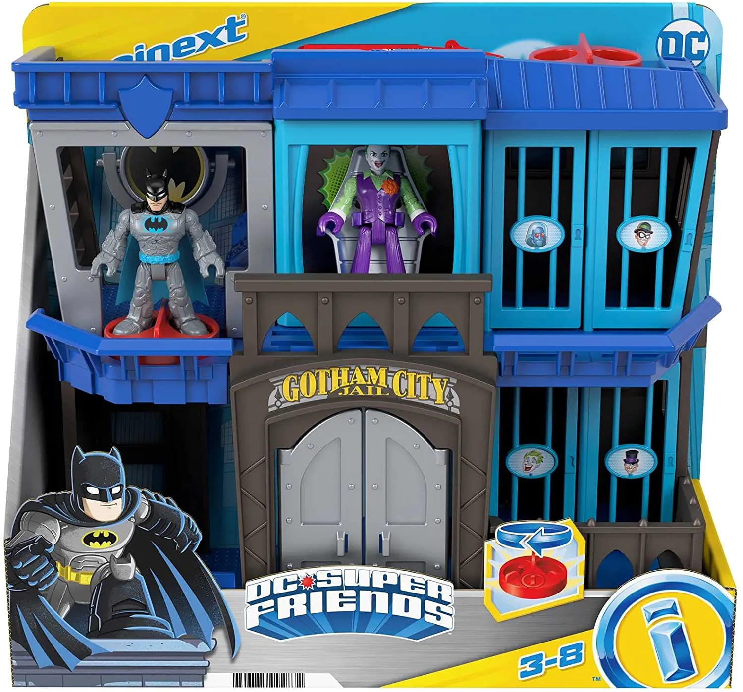 Fisher-Price Toys Fisher-Price Imaginext DC Super Friends Gotham City Jail Recharged, prison plays