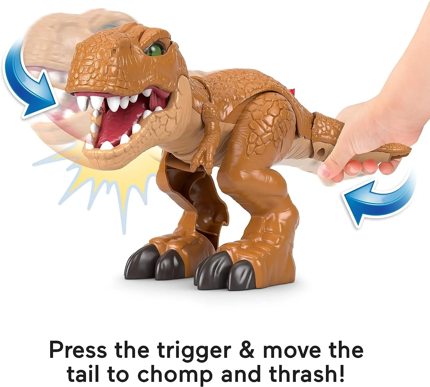 Fisher-Price Toys ?Fisher-Price Imaginext Jurassic World Thrashin Action T Rex dinosaur figure for kids