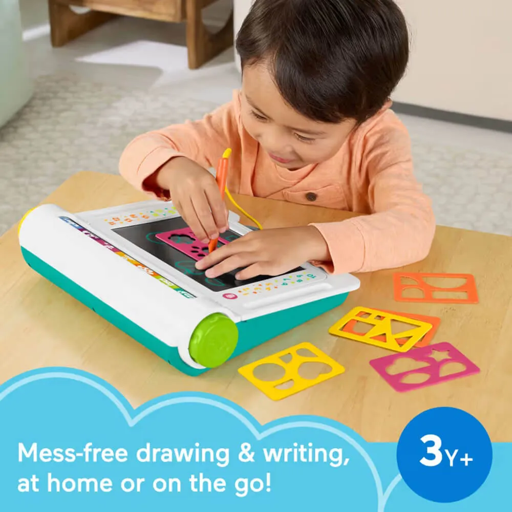 Fisher-Price Toys Fisher-Price Learn & Doodle Desk, Mess-Free Writing & Drawing Tablet With Lcd Screen