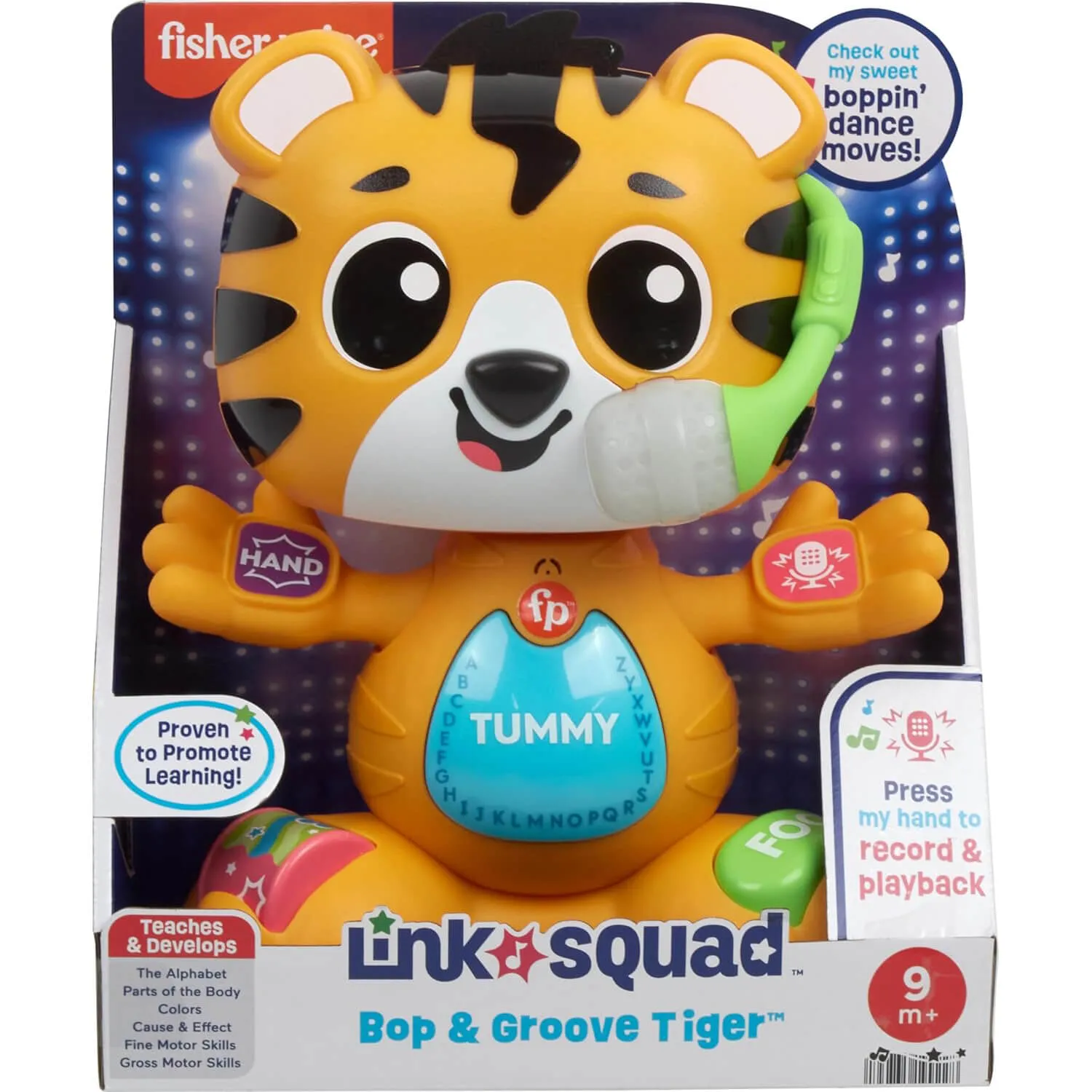 Fisher-Price Toys Fisher-Price Link Squad Bop & Groove Tiger Baby Learning Toy