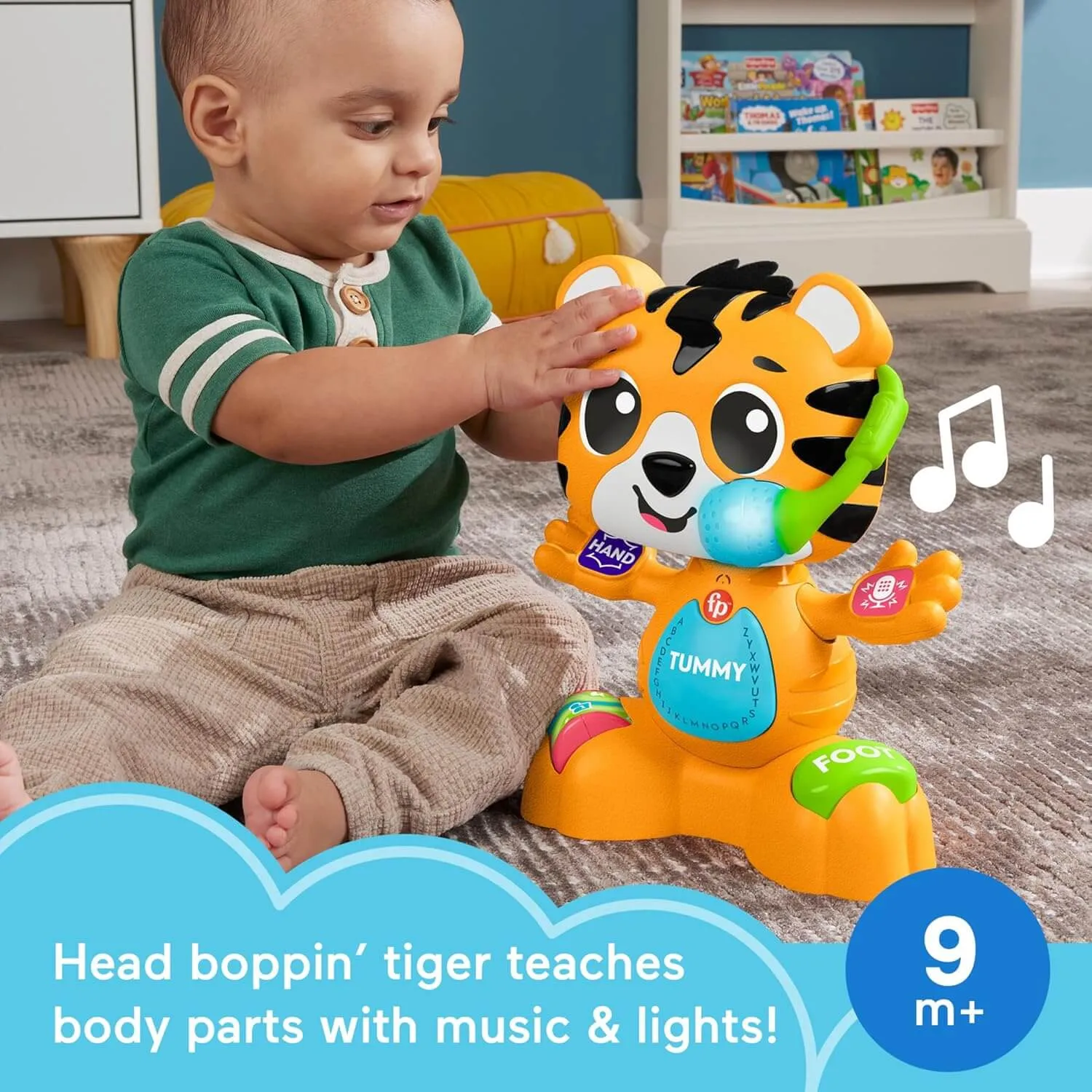 Fisher-Price Toys Fisher-Price Link Squad Bop & Groove Tiger Baby Learning Toy