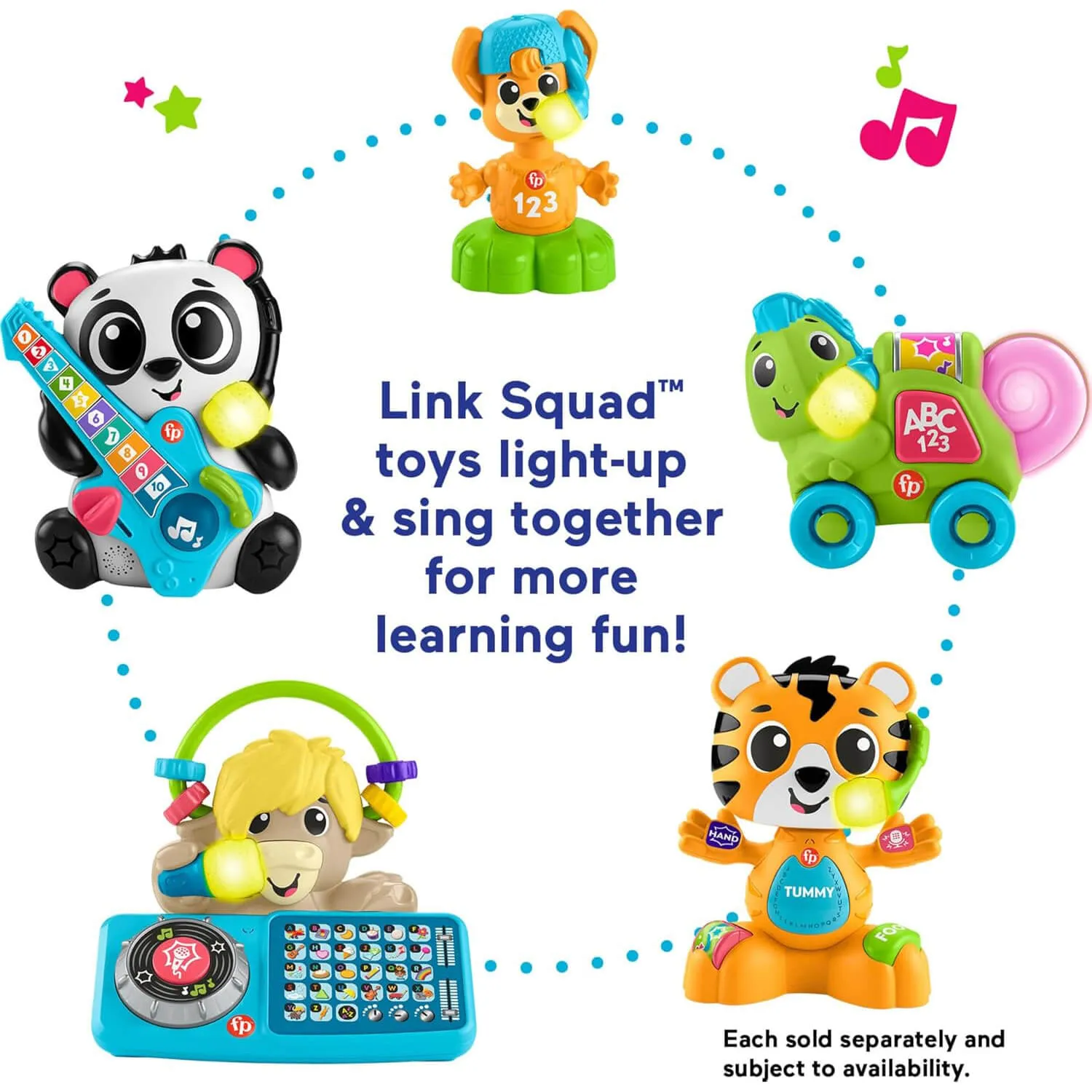 Fisher-Price Toys Fisher-Price Link Squad Bop & Groove Tiger Baby Learning Toy