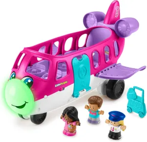 Fisher-Price Toys Fisher-Price Little People Barbie Toy Airplane for Toddlers with Lights Music and Folding Stairs