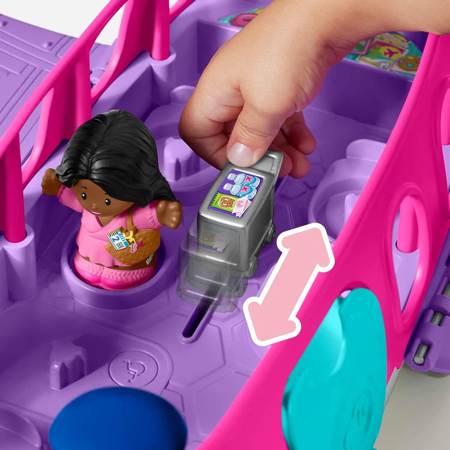 Fisher-Price Toys Fisher-Price Little People Barbie Toy Airplane for Toddlers with Lights Music and Folding Stairs