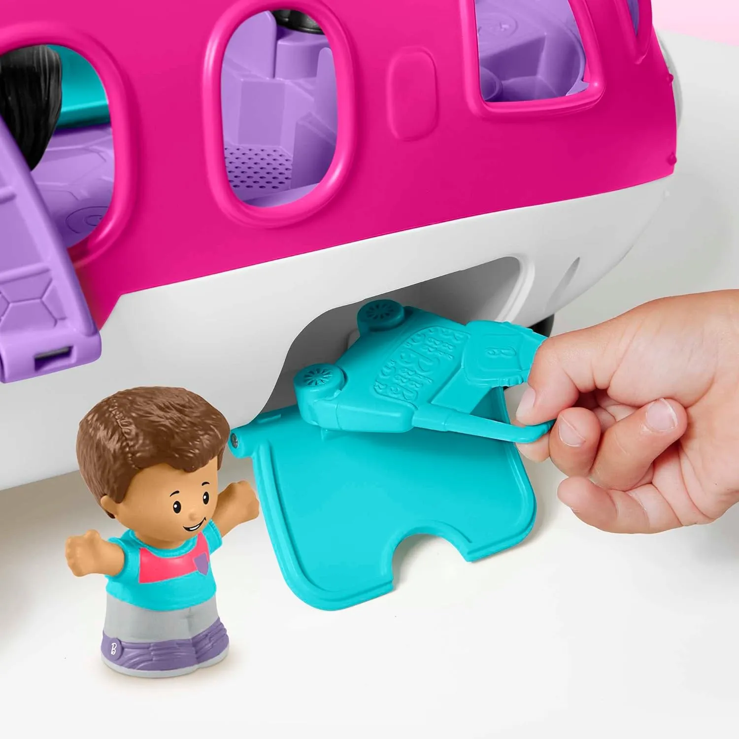 Fisher-Price Toys Fisher-Price Little People Barbie Toy Airplane for Toddlers with Lights Music and Folding Stairs