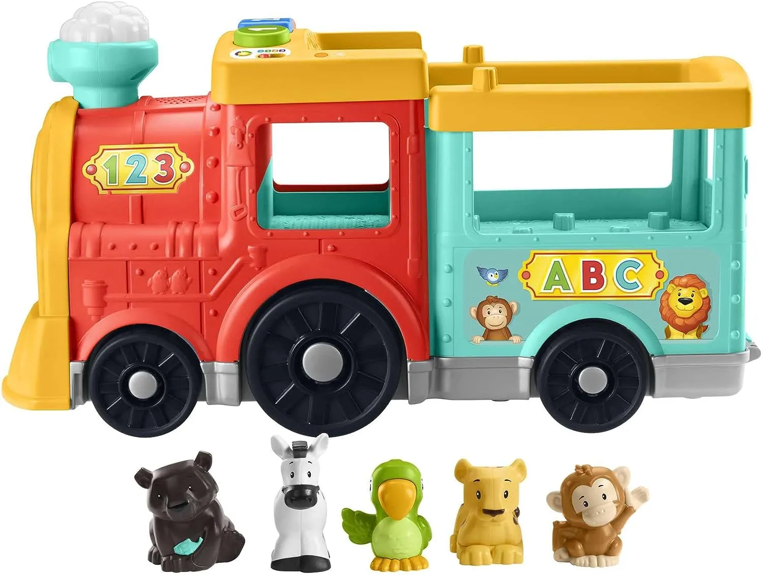 Fisher-Price Toys Fisher-Price Little People Big ABC Animal Train, push-along toy vehicle with lights