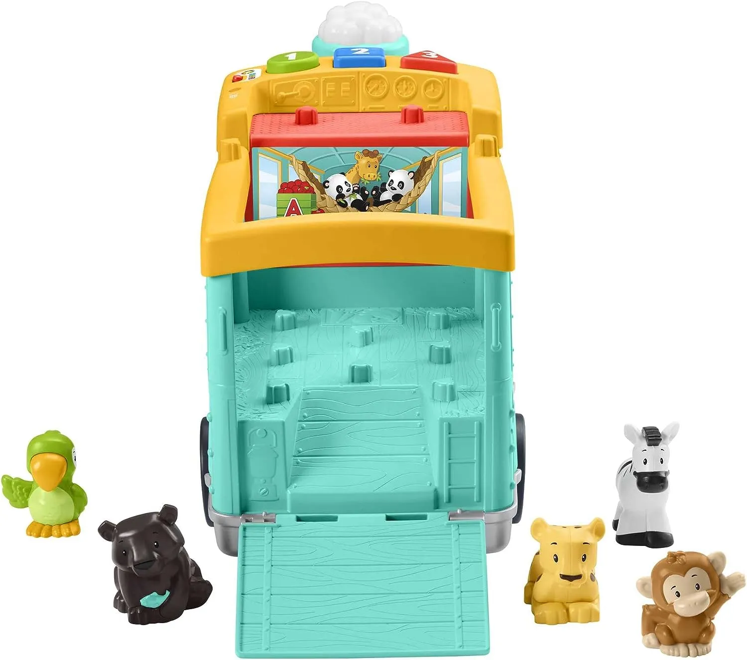 Fisher-Price Toys Fisher-Price Little People Big ABC Animal Train, push-along toy vehicle with lights