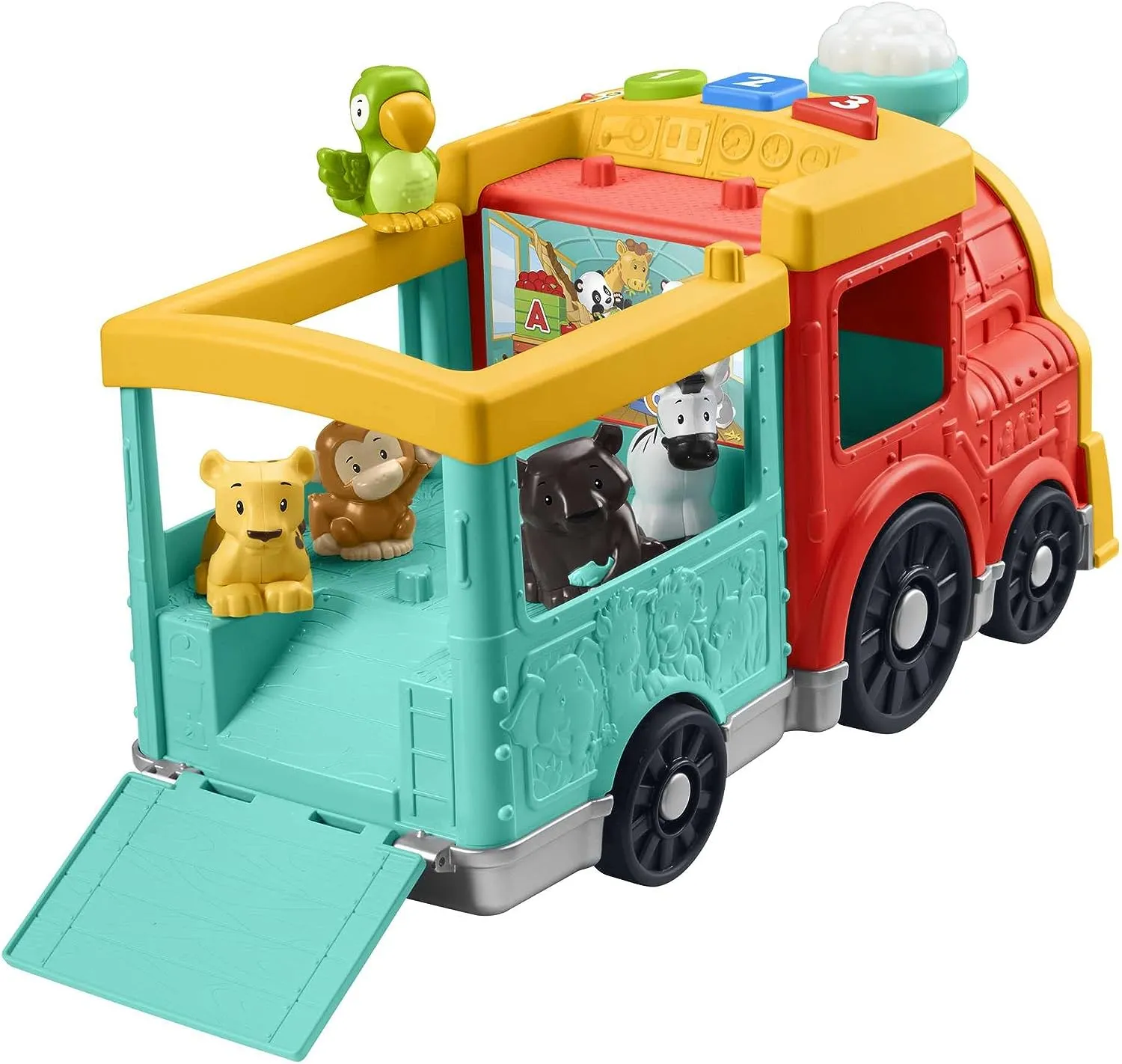 Fisher-Price Toys Fisher-Price Little People Big ABC Animal Train, push-along toy vehicle with lights
