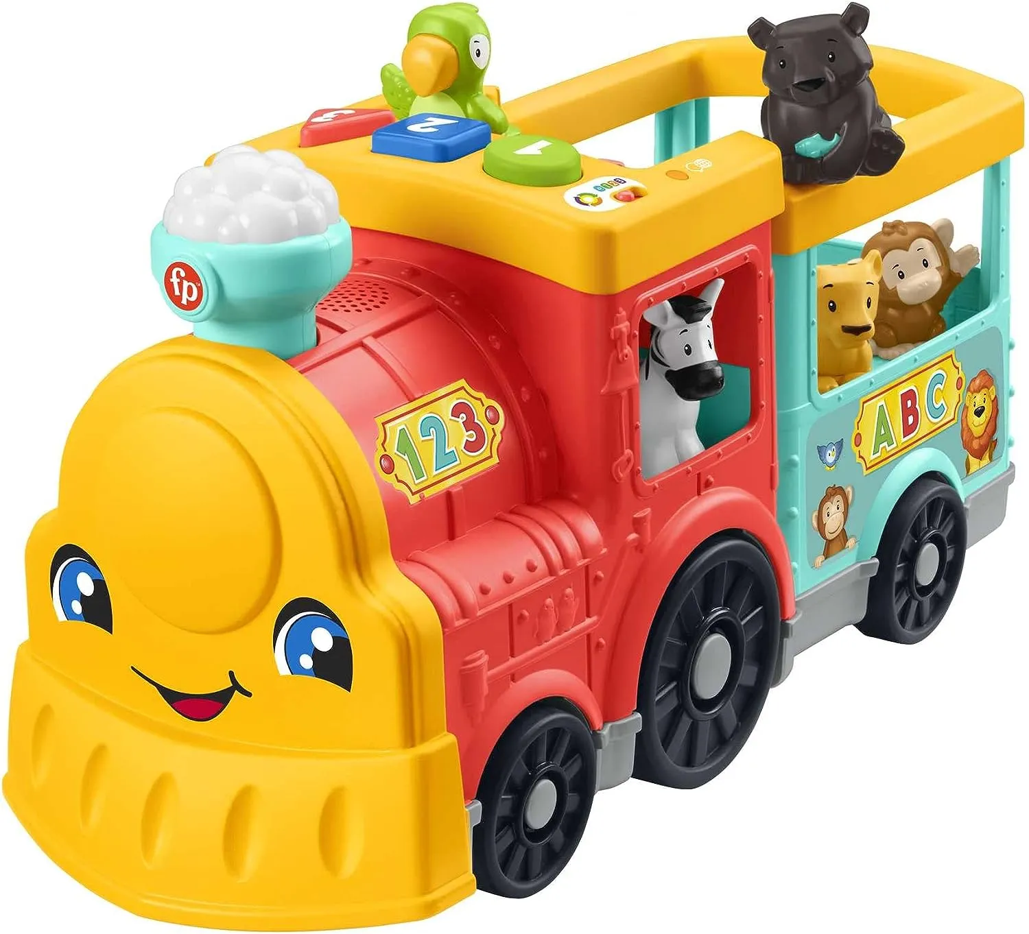 Fisher-Price Toys Fisher-Price Little People Big ABC Animal Train, push-along toy vehicle with lights