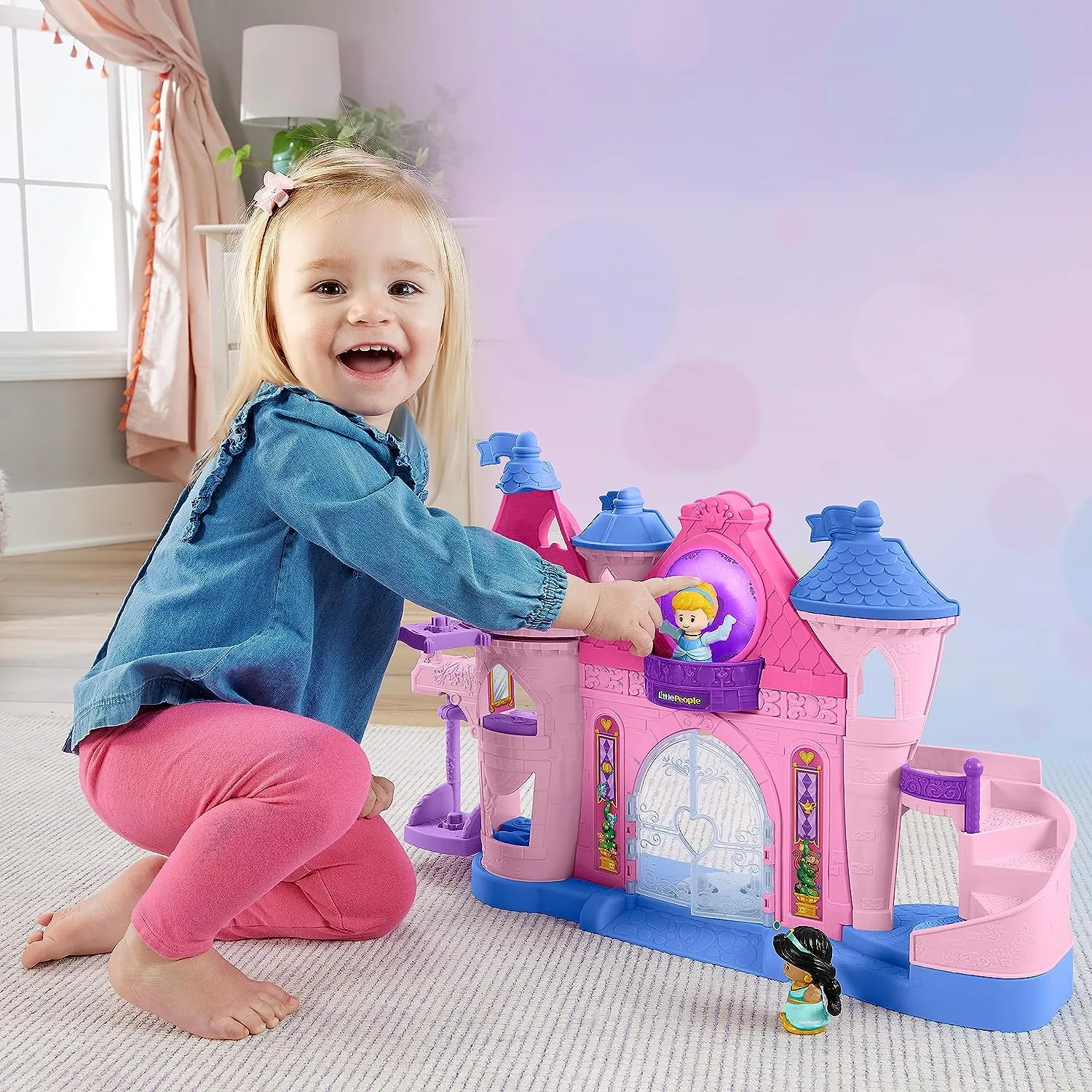 Fisher-Price Toys Fisher-Price Little People Disney Princess Magical Lights & Dancing Castle with 2 Figures