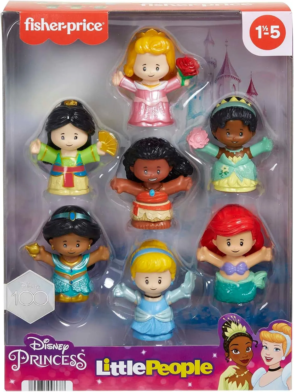 Fisher-Price Toys ?Fisher-Price Little People Disney Princess Toys, Set of 7 Character Figures for Toddler and Preschool Pretend Play