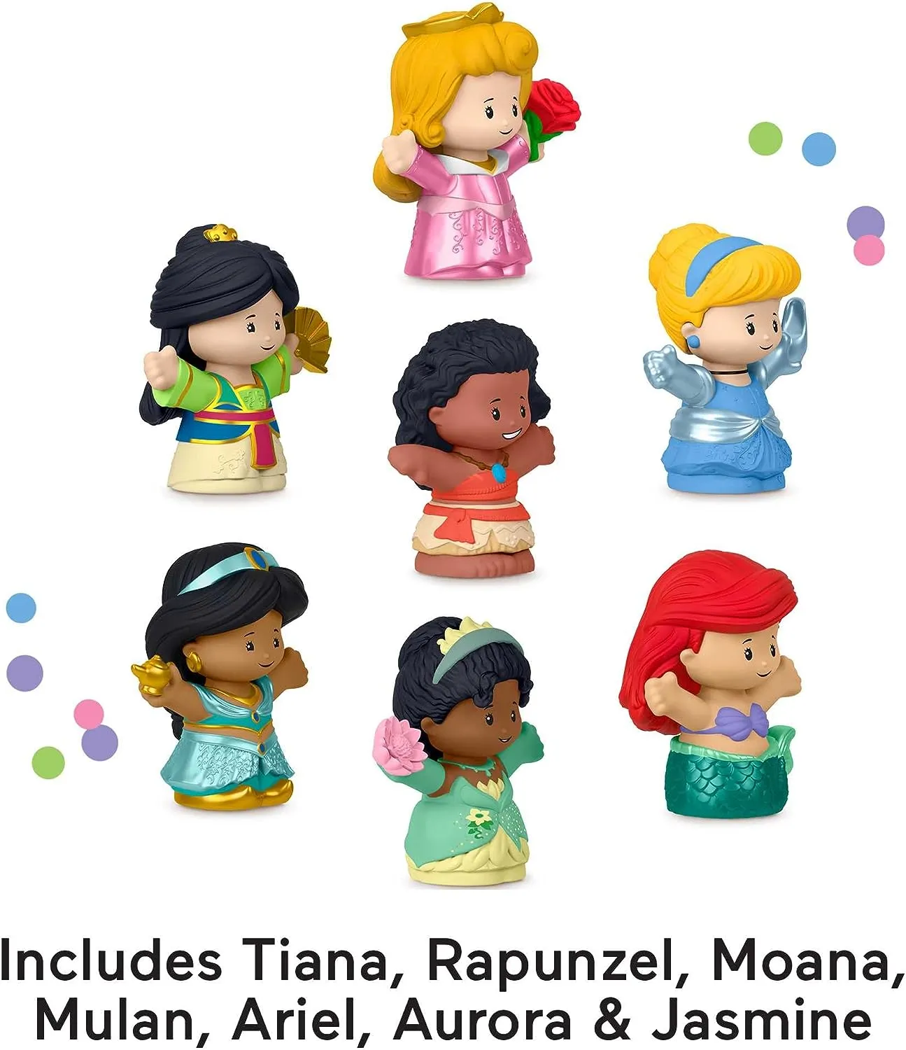Fisher-Price Toys ?Fisher-Price Little People Disney Princess Toys, Set of 7 Character Figures for Toddler and Preschool Pretend Play