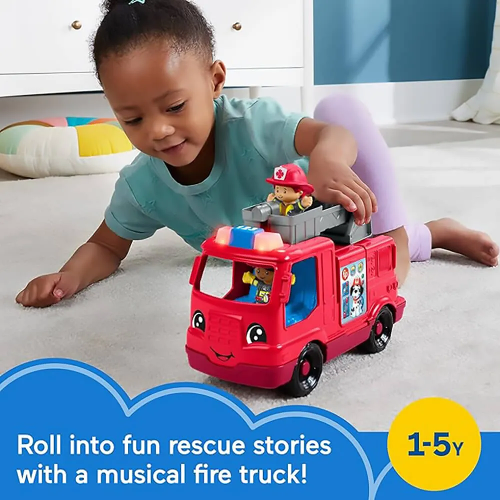 Fisher-Price Toys Fisher-Price Little People Fire Truck Musical Toddler Toy With Lights Sounds