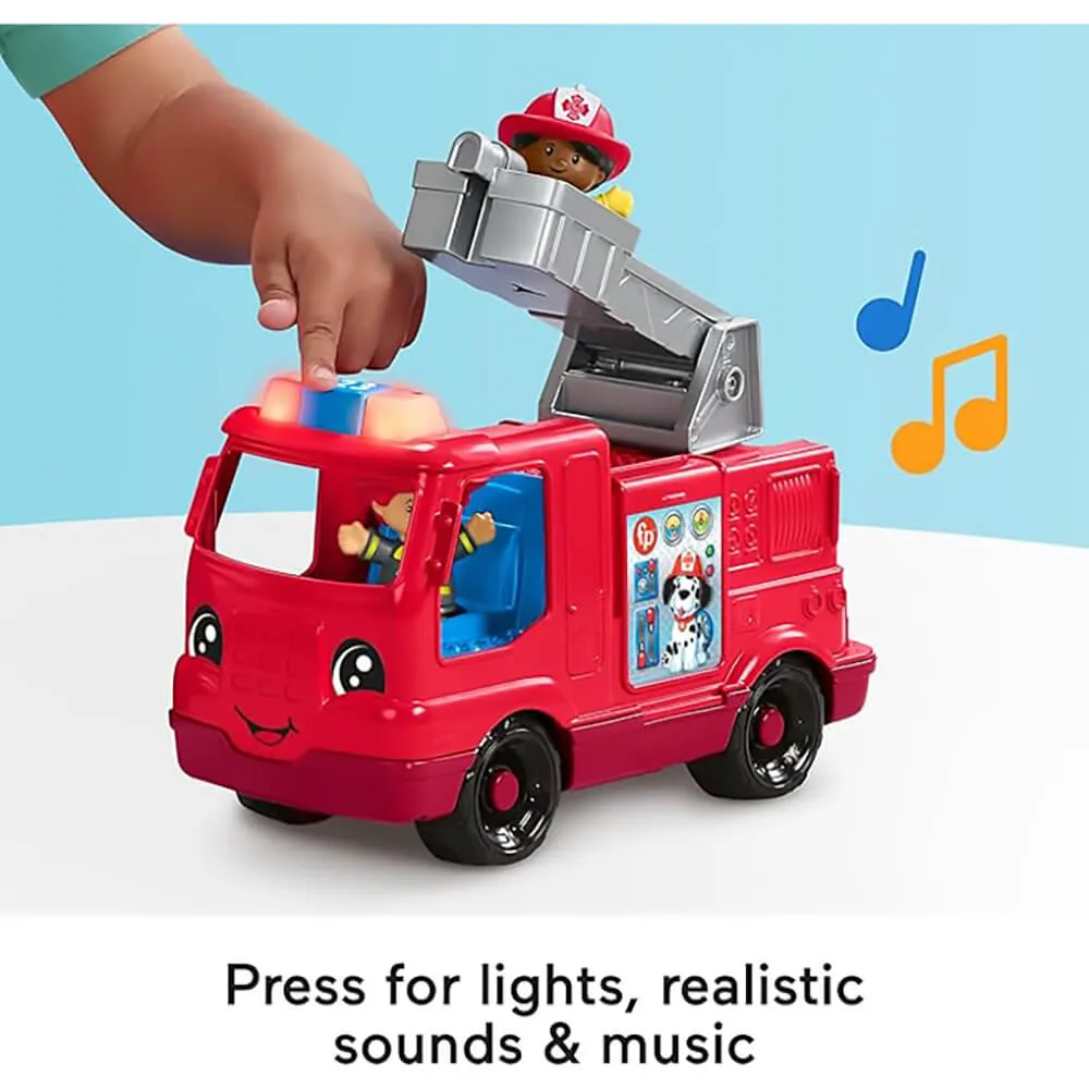 Fisher-Price Toys Fisher-Price Little People Fire Truck Musical Toddler Toy With Lights Sounds