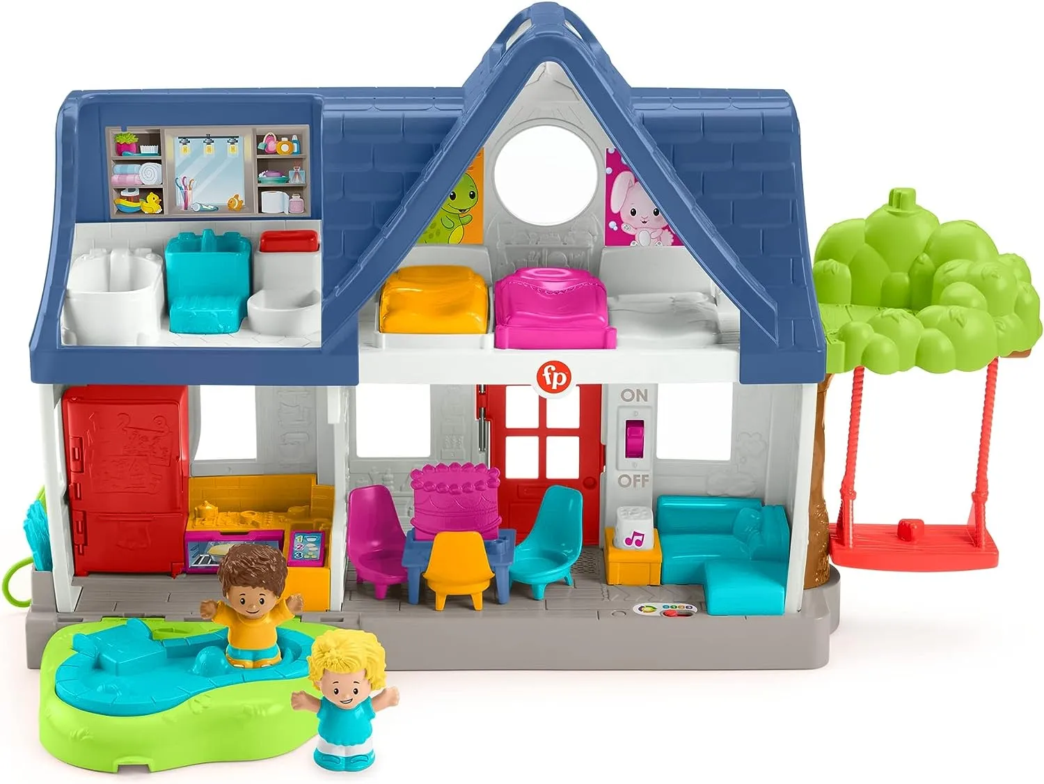Fisher-Price Toys Fisher-Price Little People Friends Together Play House - UK English Edition, Playset with Smart Stages Learning Content for Toddlers and Preschool Kids