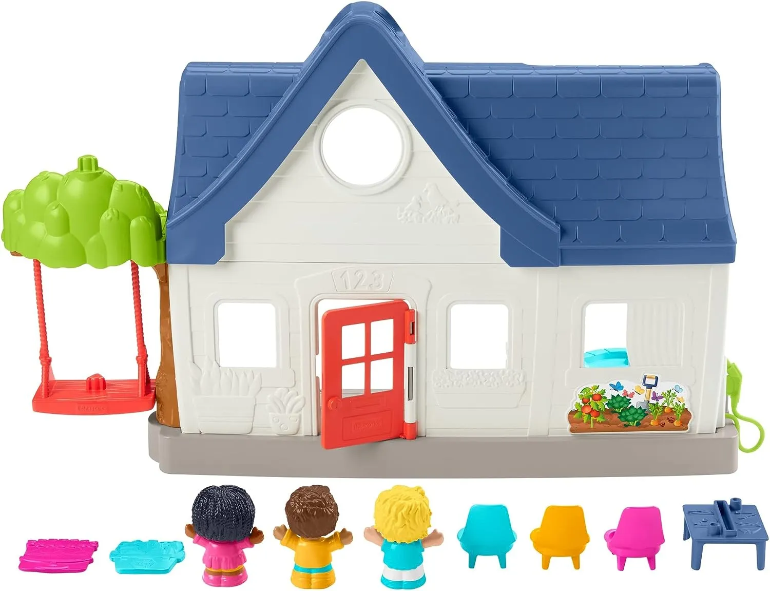 Fisher-Price Toys Fisher-Price Little People Friends Together Play House - UK English Edition, Playset with Smart Stages Learning Content for Toddlers and Preschool Kids