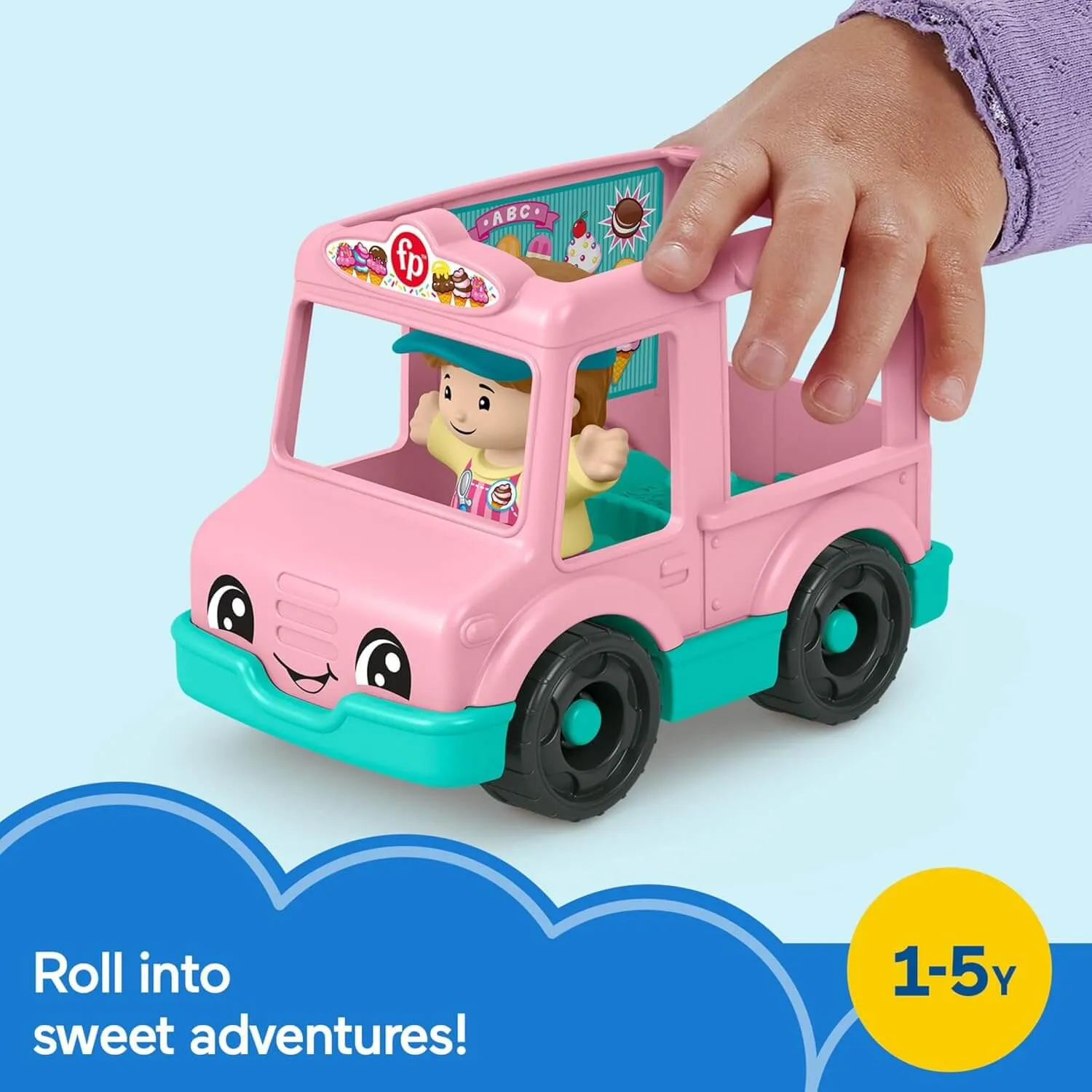 Fisher-Price Toys Fisher-Price Little People Ice Cream Truck Push-Along Vehicle