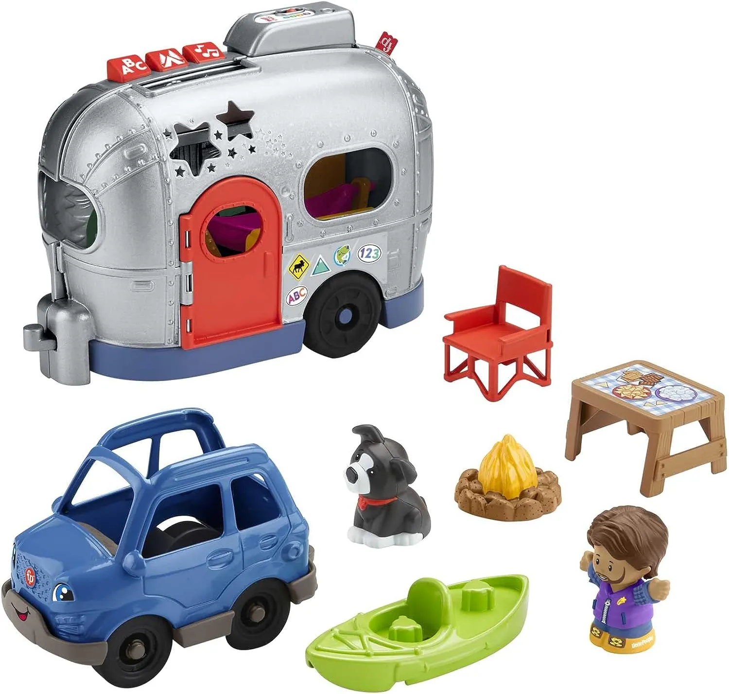 Fisher-Price Toys Fisher-Price Little People Light-Up Learning Camper Multilanguage Edition