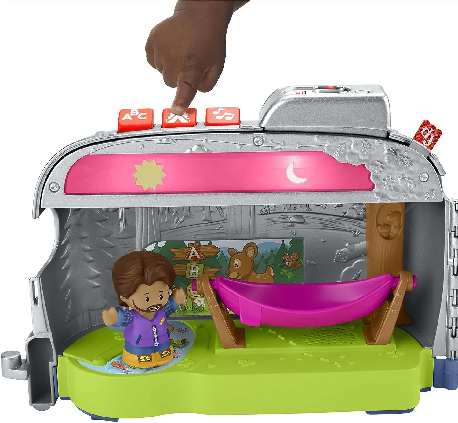 Fisher-Price Toys Fisher-Price Little People Light-Up Learning Camper Multilanguage Edition