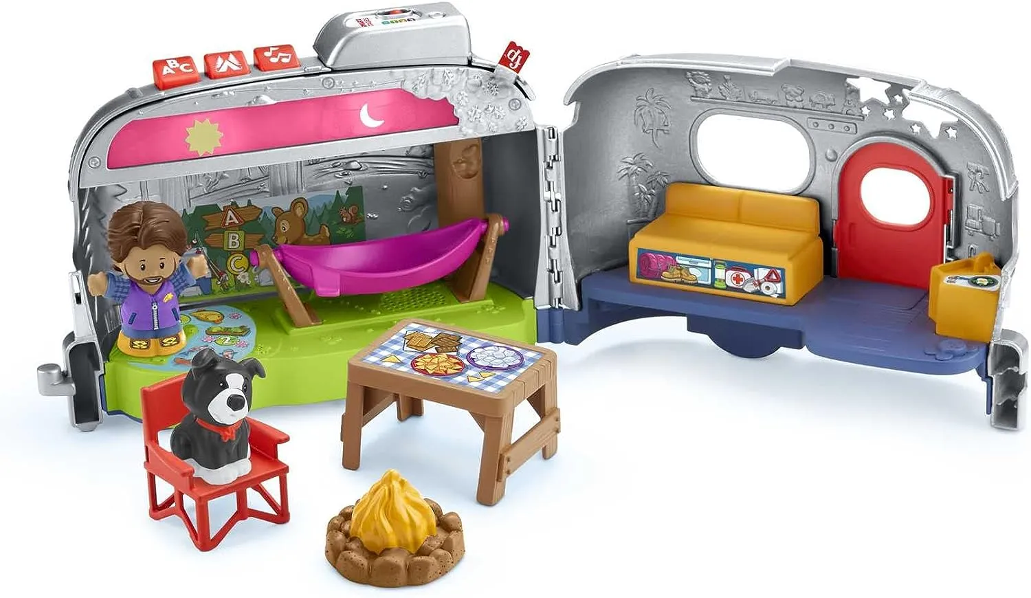 Fisher-Price Toys Fisher-Price Little People Light-Up Learning Camper Multilanguage Edition
