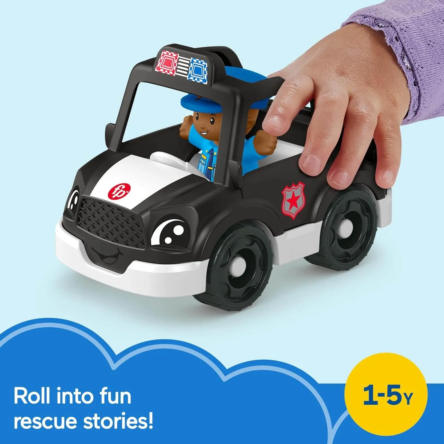 Fisher-Price Toys Fisher-Price Little People Police Car Push-Along Vehicle