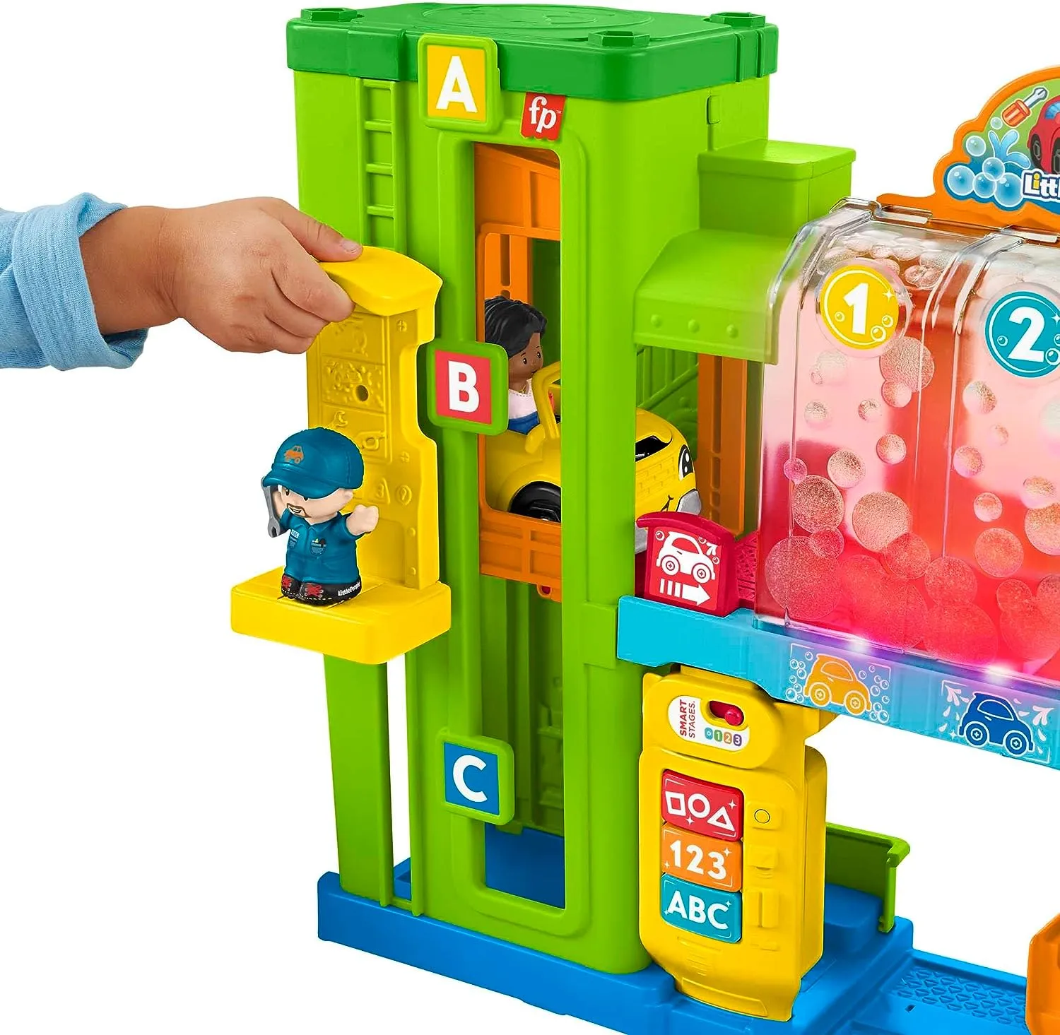 Fisher-Price Toys Fisher-Price Little People Toddler Playset with Toy Car, Ramp and Smart Stages Content