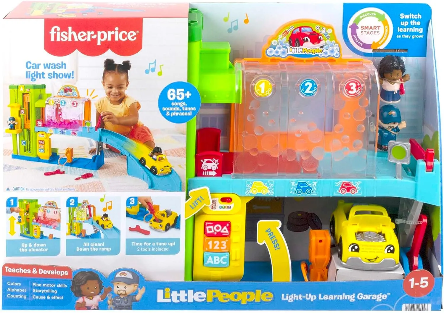 Fisher-Price Toys Fisher-Price Little People Toddler Playset with Toy Car, Ramp and Smart Stages Content