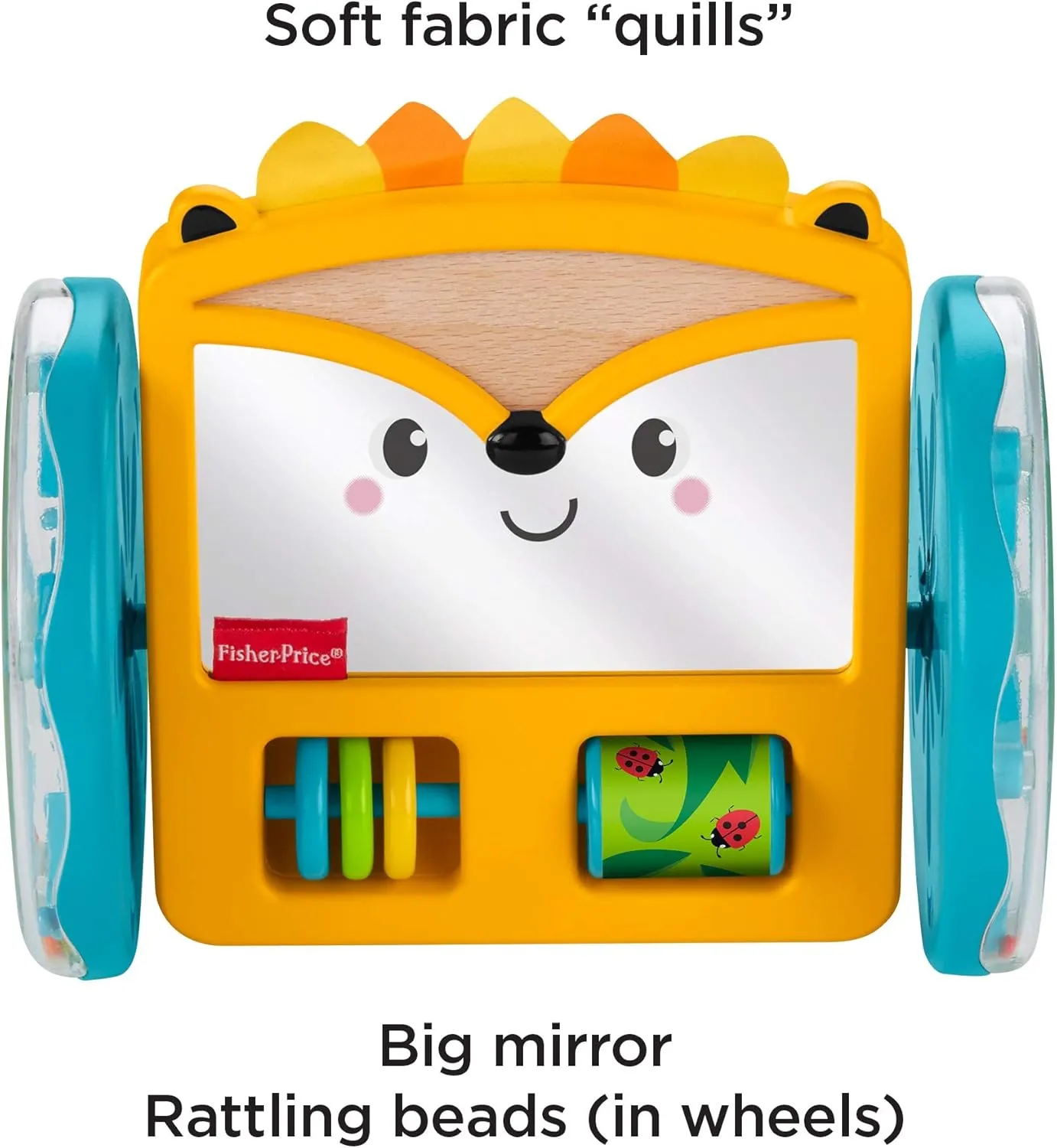 Fisher-Price Toys Fisher-Price Play & Crawl Hedgehog Mirror - Tummy Time, Crawling, and Sensory Toy for Babies 3 Months & Up