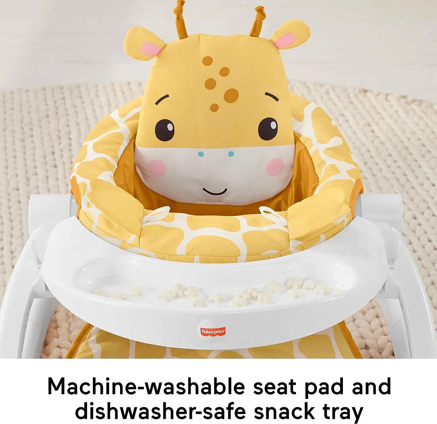 Fisher-Price Toys ?Fisher-Price Portable Baby Chair with Snack Tray, BPA-Free Teether and Clacker Toy