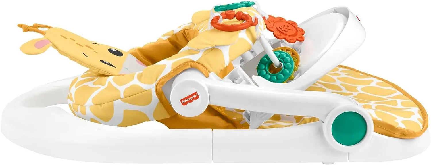 Fisher-Price Toys ?Fisher-Price Portable Baby Chair with Snack Tray, BPA-Free Teether and Clacker Toy