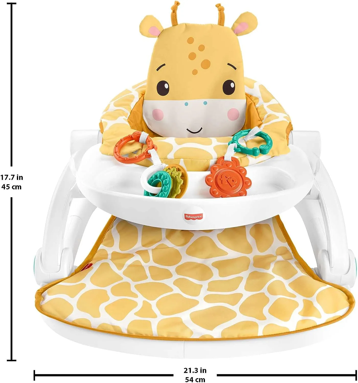 Fisher-Price Toys ?Fisher-Price Portable Baby Chair with Snack Tray, BPA-Free Teether and Clacker Toy