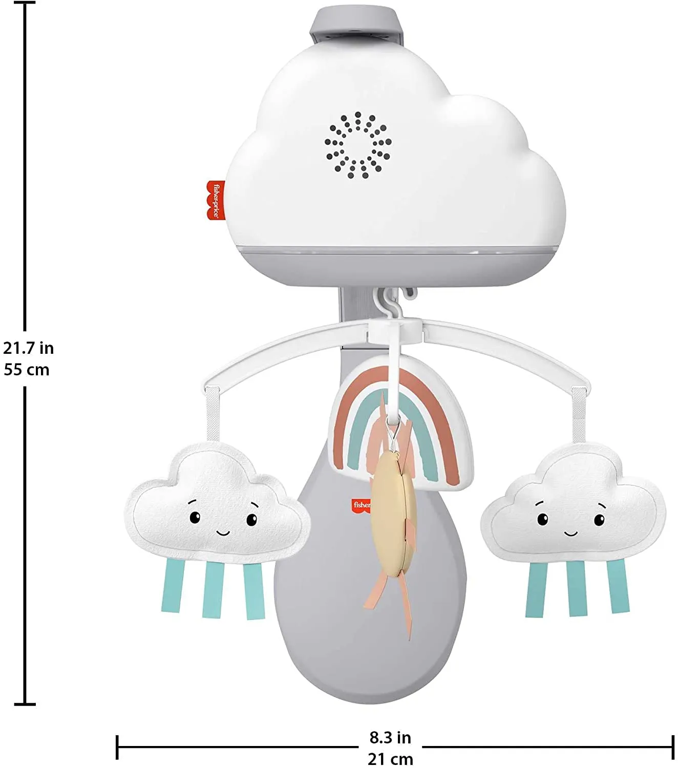 Fisher-Price Toys Fisher-Price Rainbow Showers Bassinet to Bedside Mobile, Tabletop Soother
