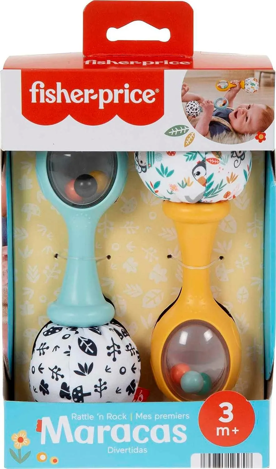 Fisher-Price Toys Fisher-Price Rattle n Rock Maracas baby rattle sensory toys for newborn babies