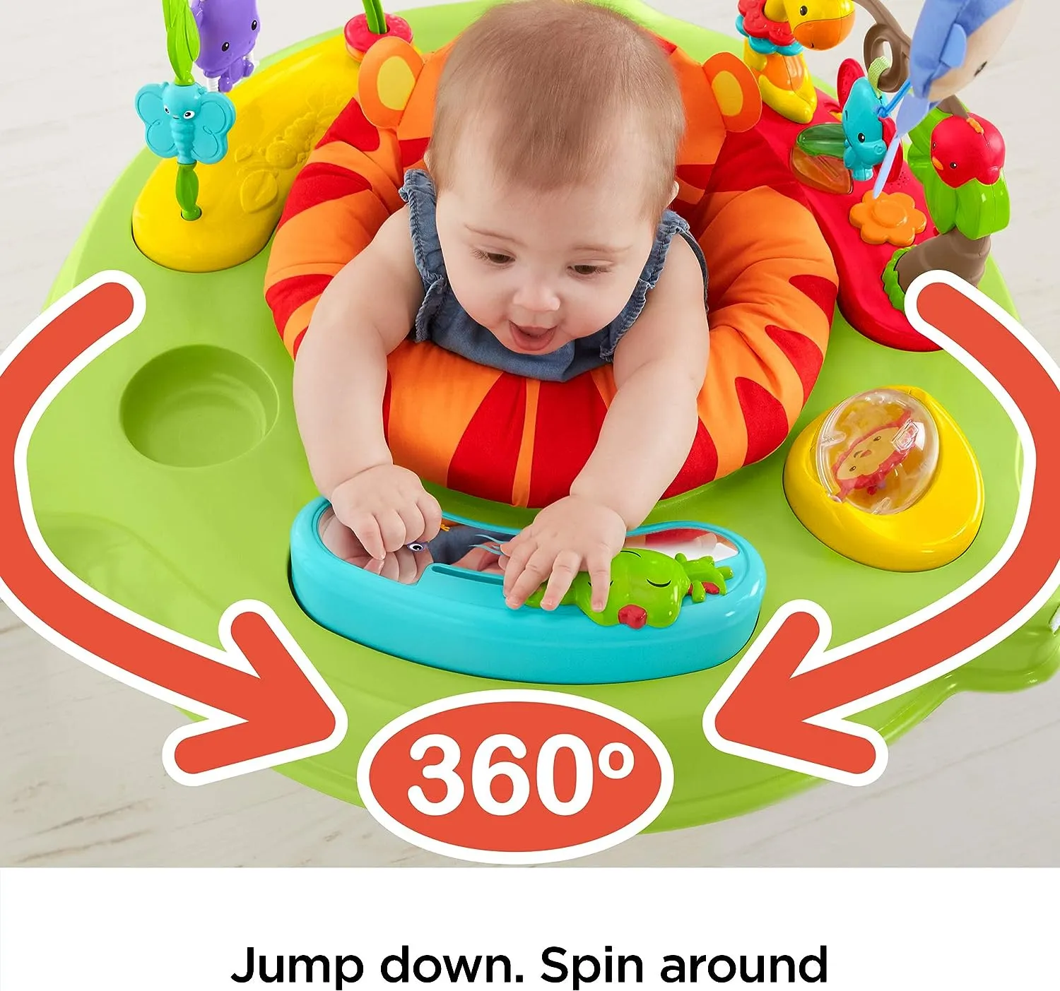 Fisher-Price Toys Fisher-Price Roarin' Rainforest Jumperoo, Infant Activity Center with music, lights and sounds