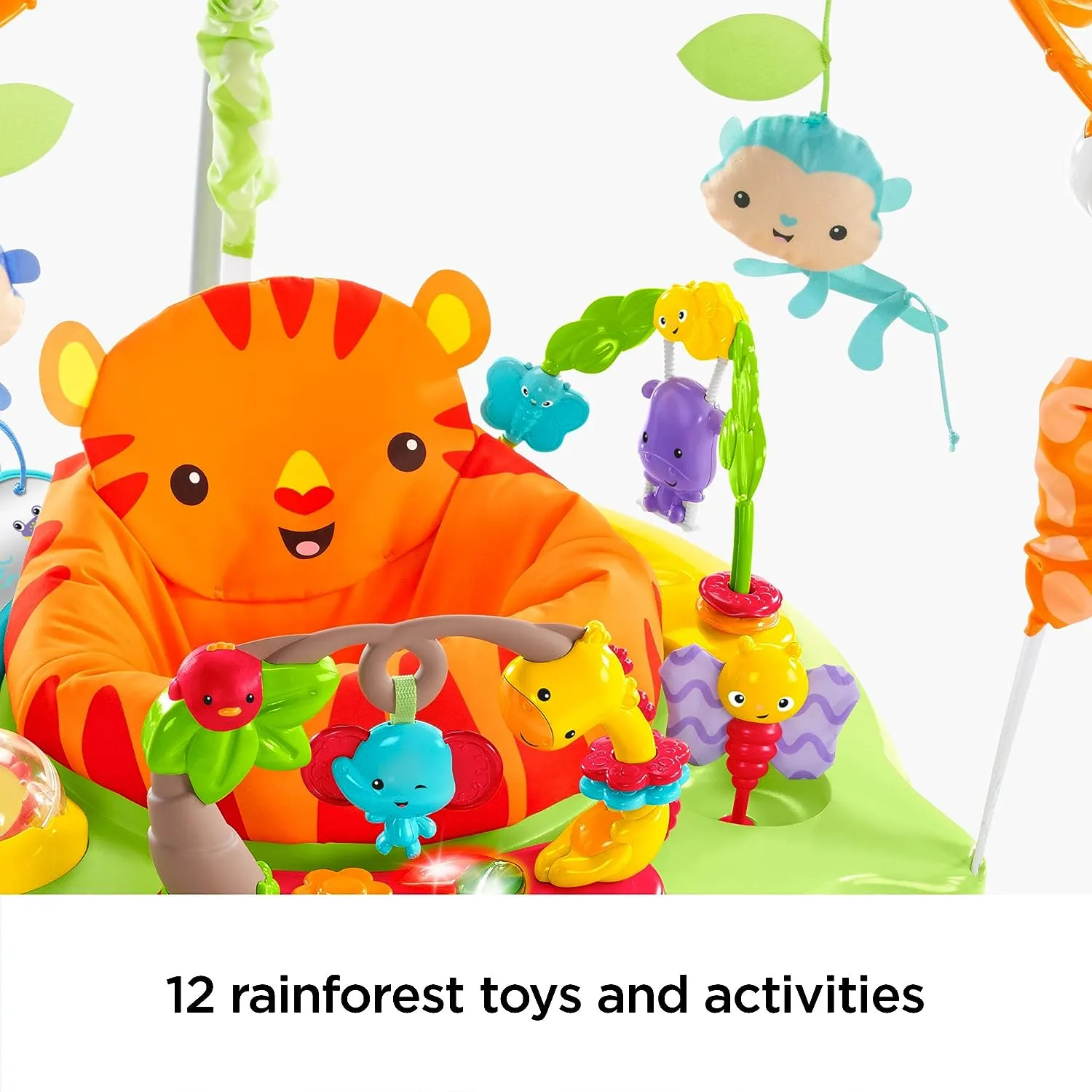 Fisher-Price Toys Fisher-Price Roarin' Rainforest Jumperoo, Infant Activity Center with music, lights and sounds