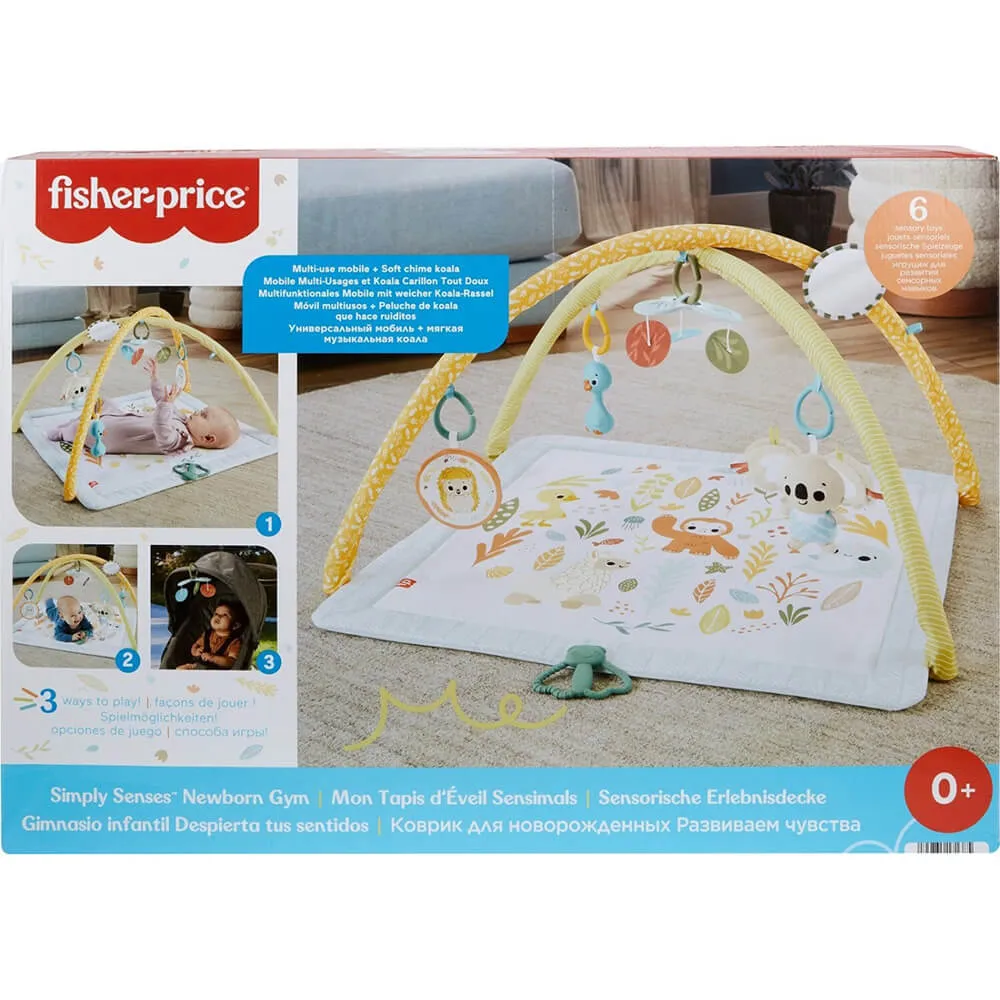 Fisher-Price Toys Fisher-Price Simply Senses Newborn Gym Baby Activity Mat with 6 Sensory Toys