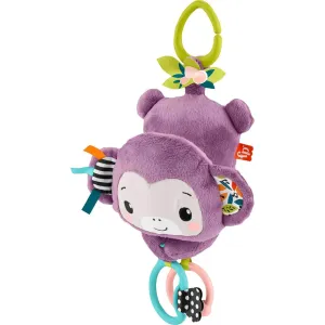 Fisher-Price Toys Fisher-Price Sing & Go Purple Monkey Plush Baby Stroller Sensory Toy