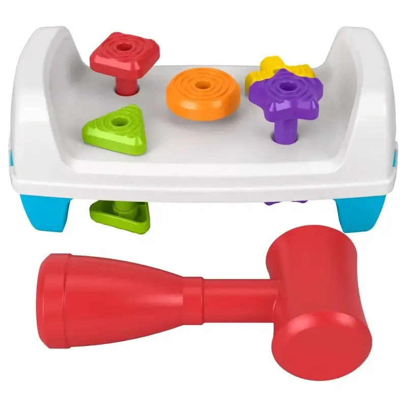 Fisher-Price Toys Fisher-Price Tap & Turn Bench Pretend Tools 2-Sided Toy For Infants And Toddlers