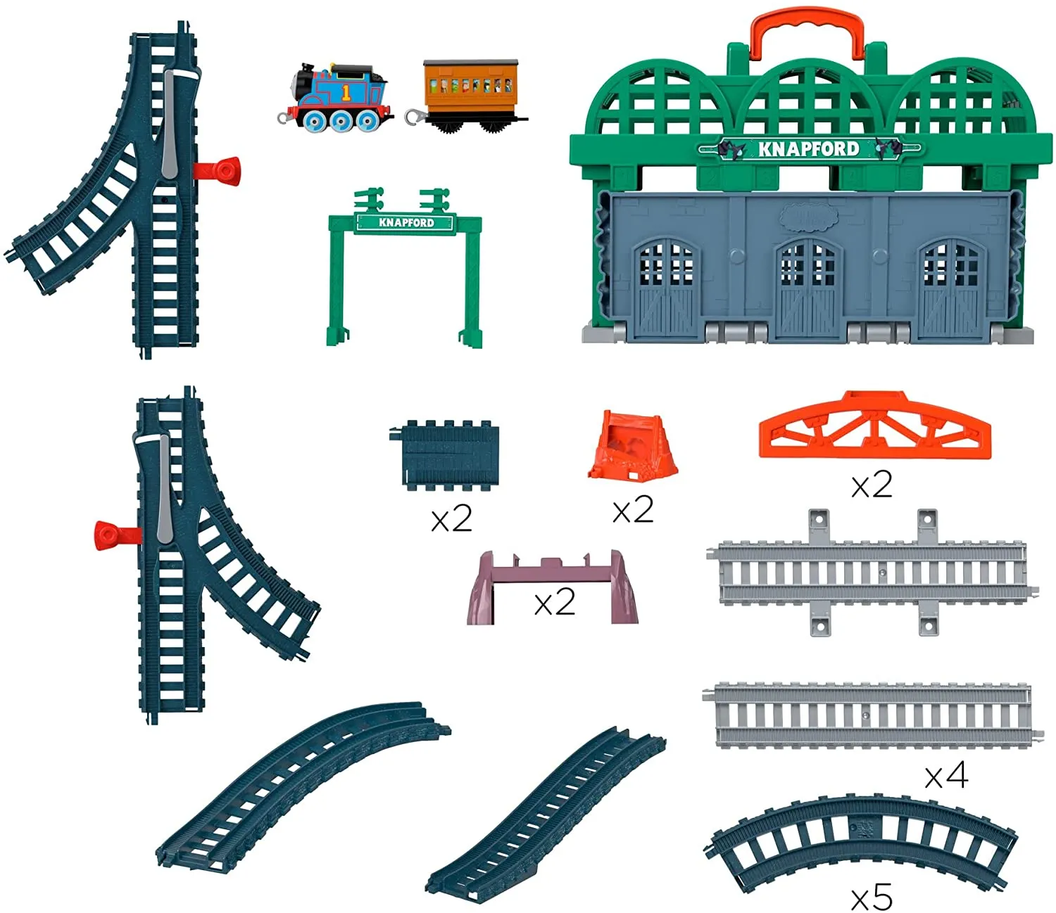 Fisher-Price Toys Fisher-Price Thomas & Friends Knapford Station Train Set track with 2 in 1 plays