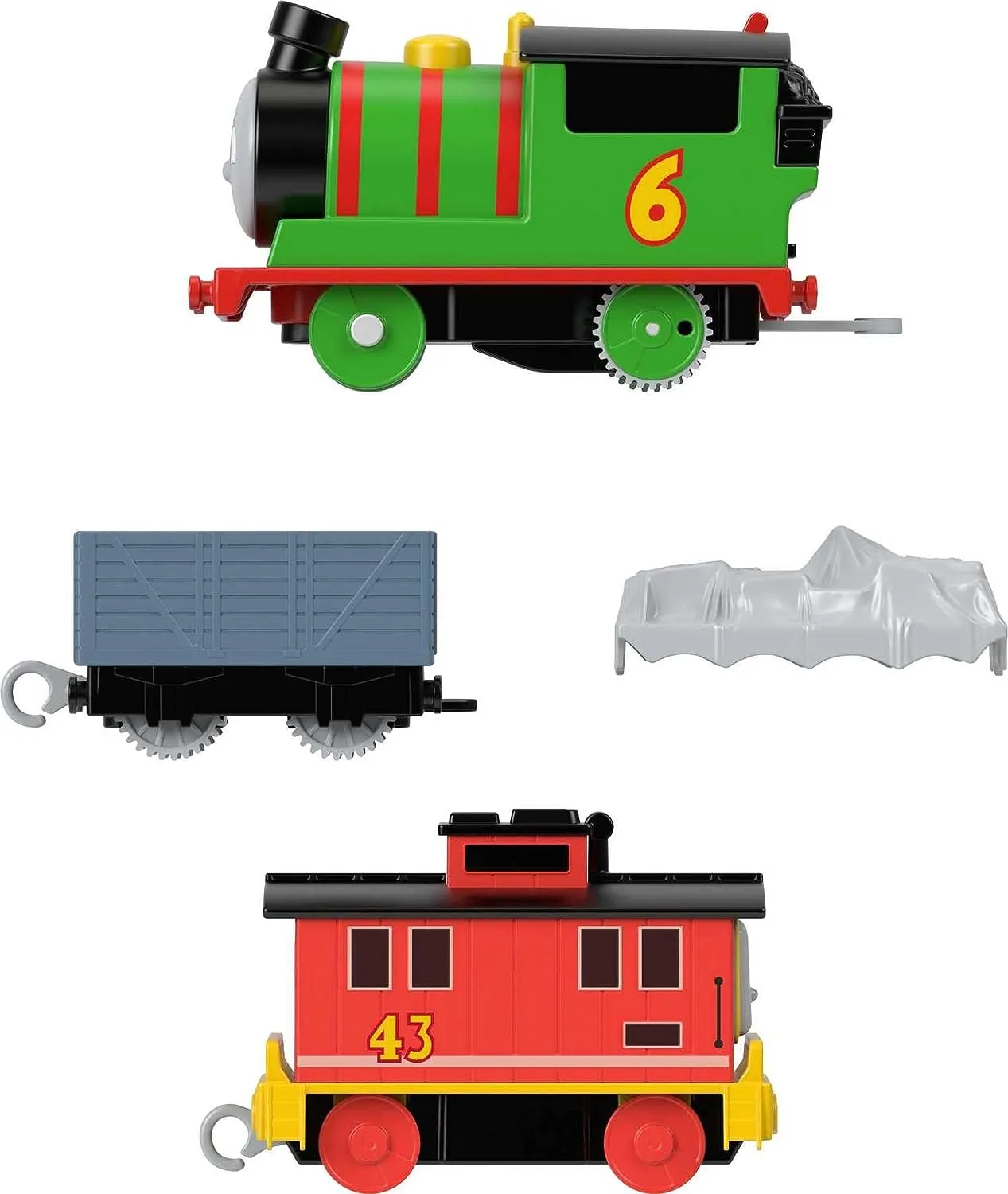 Fisher-Price Toys Fisher-Price Thomas & Friends Percy & Brake Car Bruno motorized battery-powered Engine and Brake Car Bruno Rail Vehicle