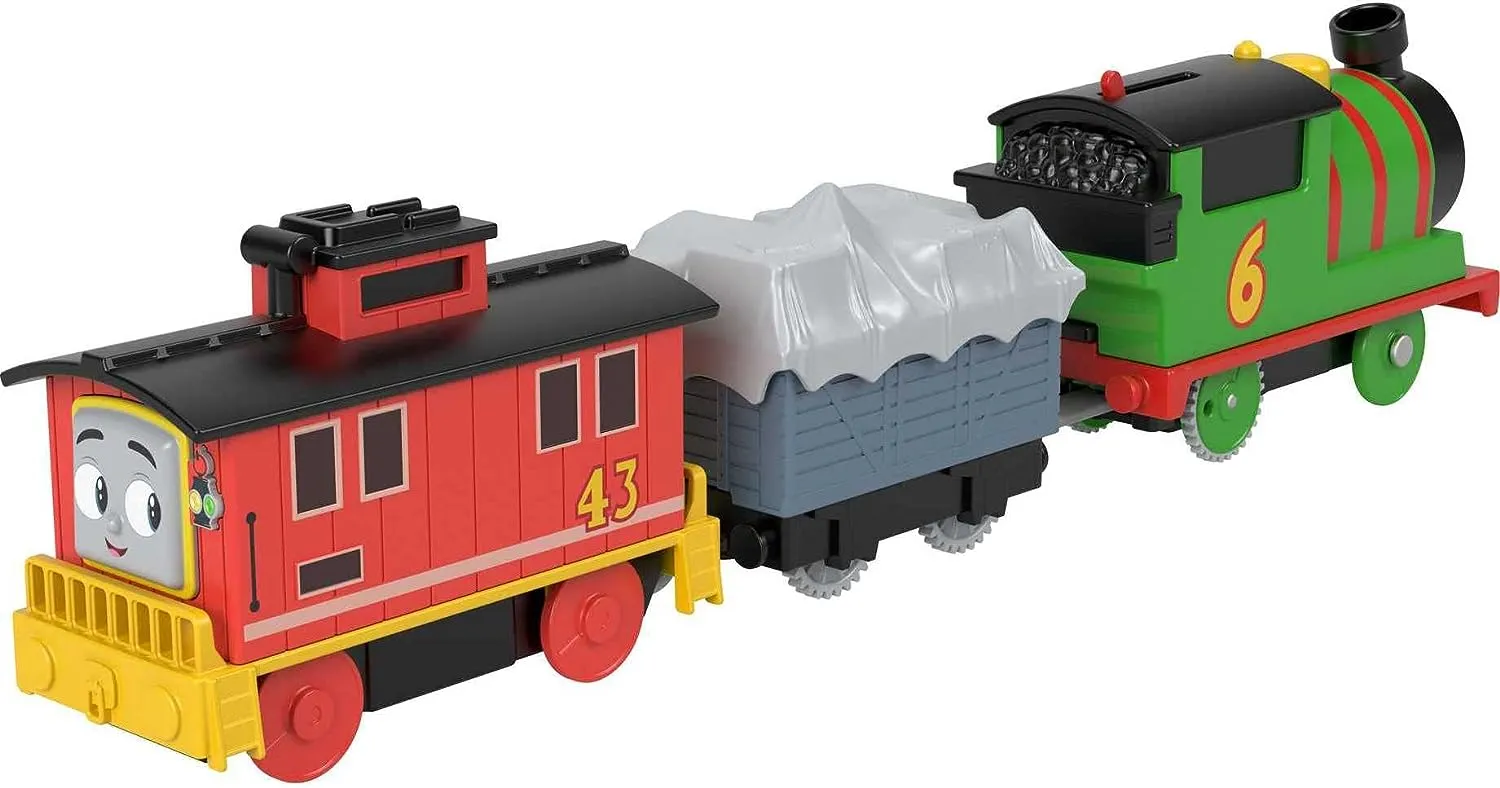 Fisher-Price Toys Fisher-Price Thomas & Friends Percy & Brake Car Bruno motorized battery-powered Engine and Brake Car Bruno Rail Vehicle