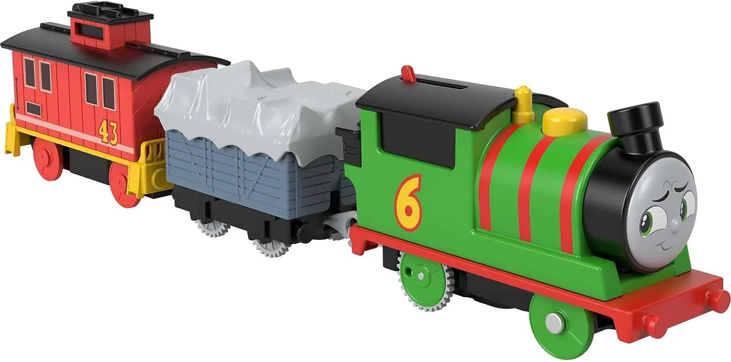Fisher-Price Toys Fisher-Price Thomas & Friends Percy & Brake Car Bruno motorized battery-powered Engine and Brake Car Bruno Rail Vehicle