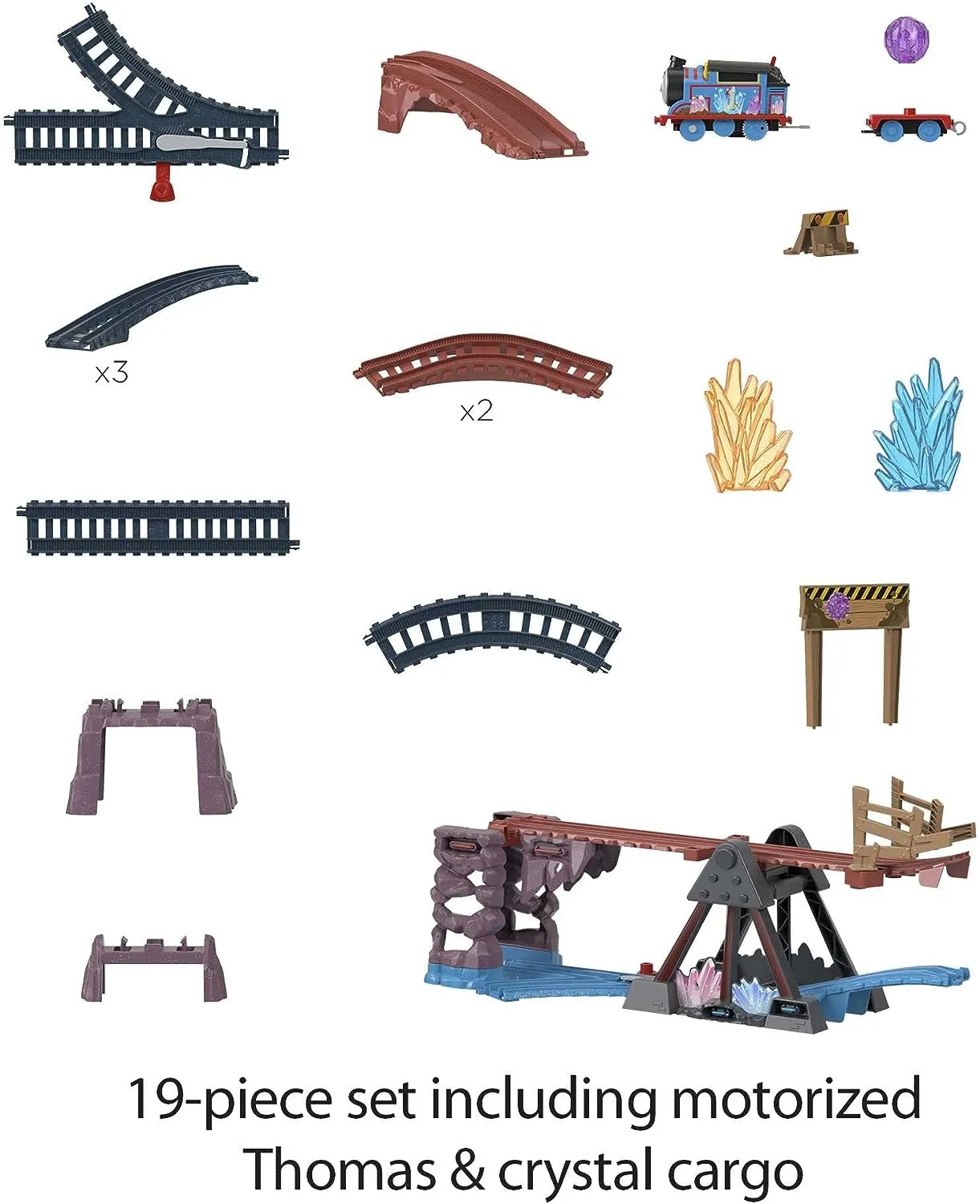 Fisher-Price Toys Fisher-Price Thomas and Friends Toy Train Set with Motorized Thomas Train