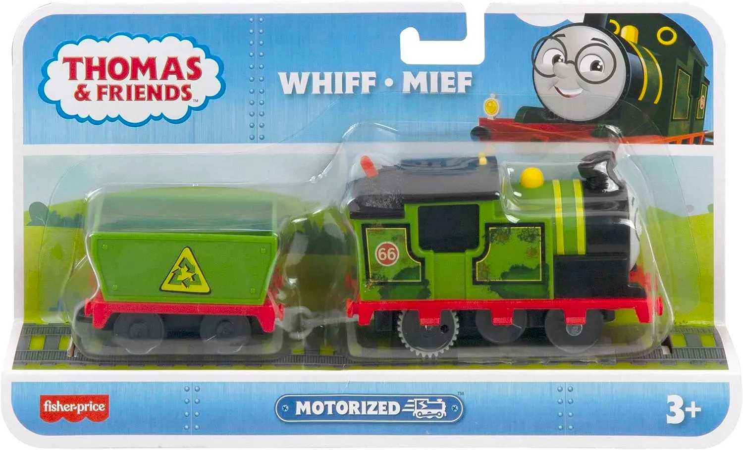 Fisher-Price Toys ?Fisher-Price Thomas and Friends Whiff Toy Train, Battery-Powered Motorized Train Engine and Cargo Car