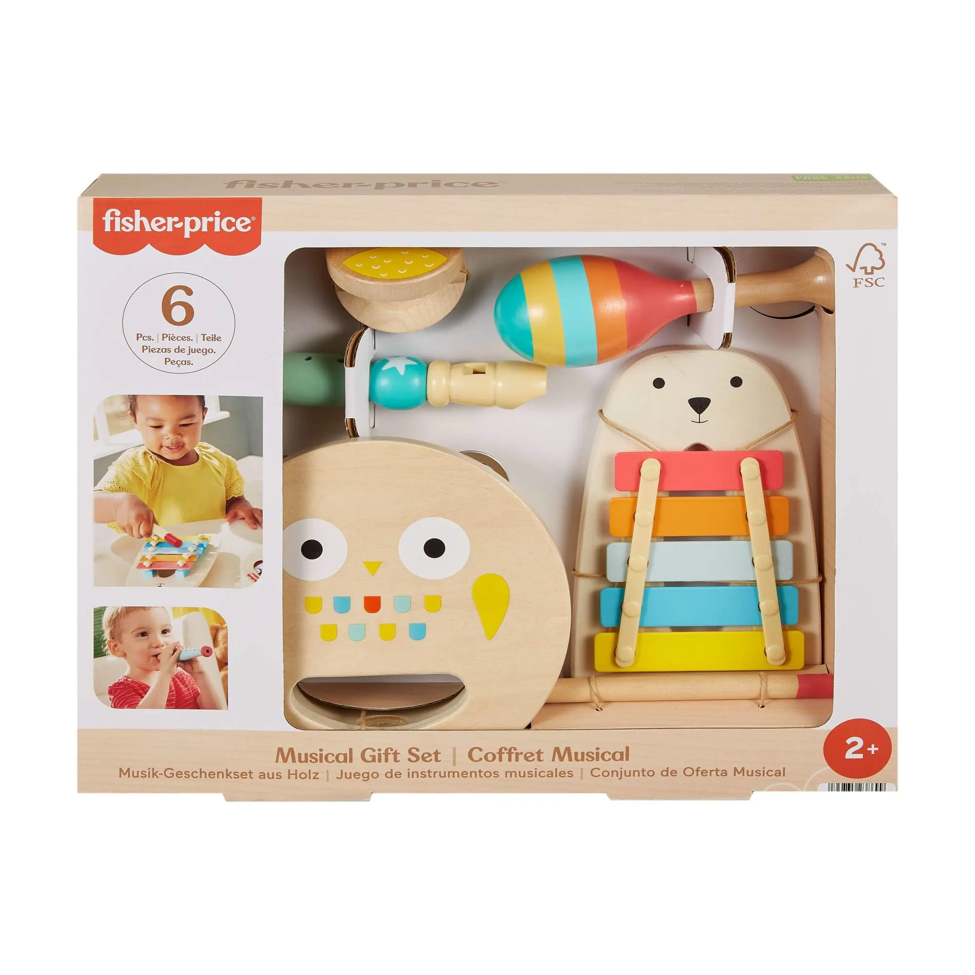 Fisher-Price Toys Fisher-Price - Toddler Wooden Musical Instruments Gift Set (Toy Set)