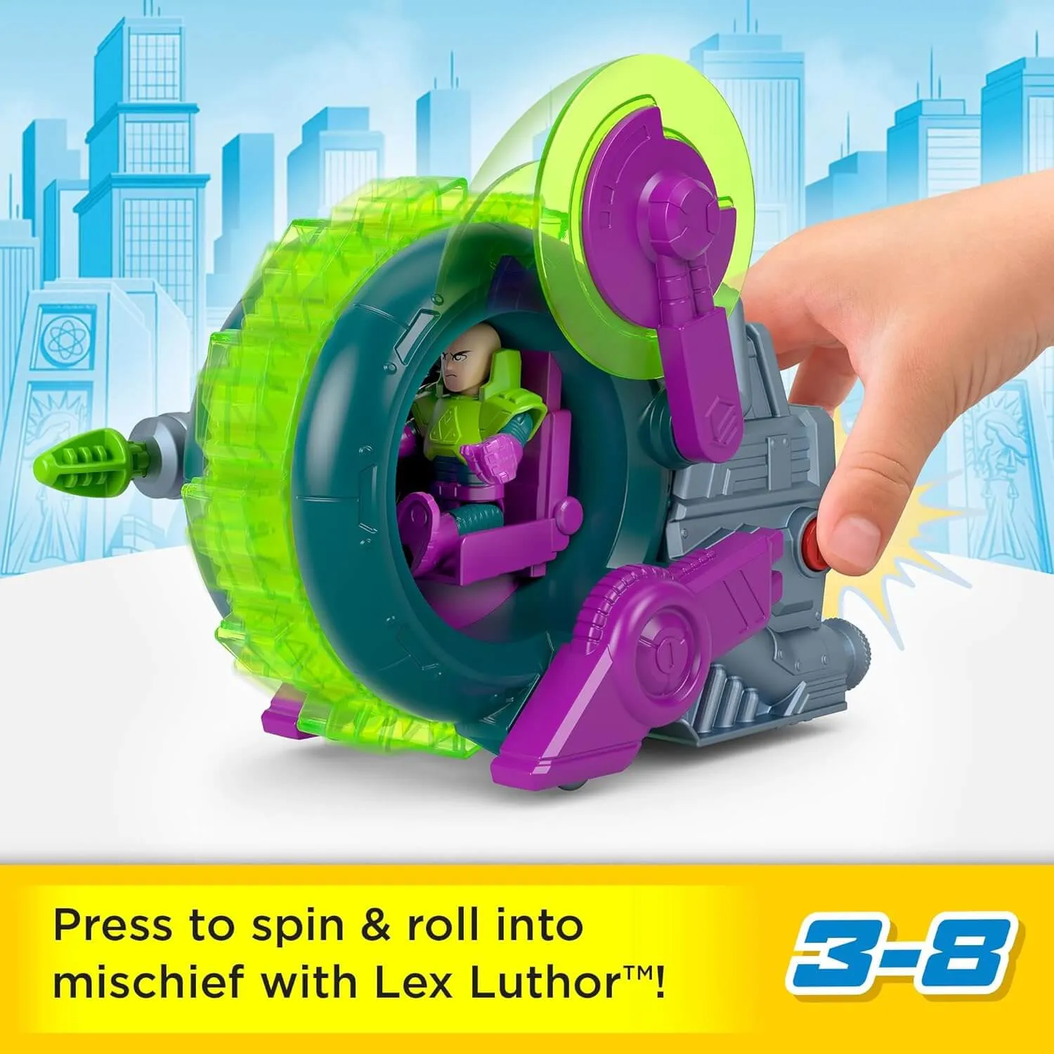 Fisher-Price Toys Imaginext DC Super Friends Lex Luthor Spinning Saw Vehicle & Figure Set